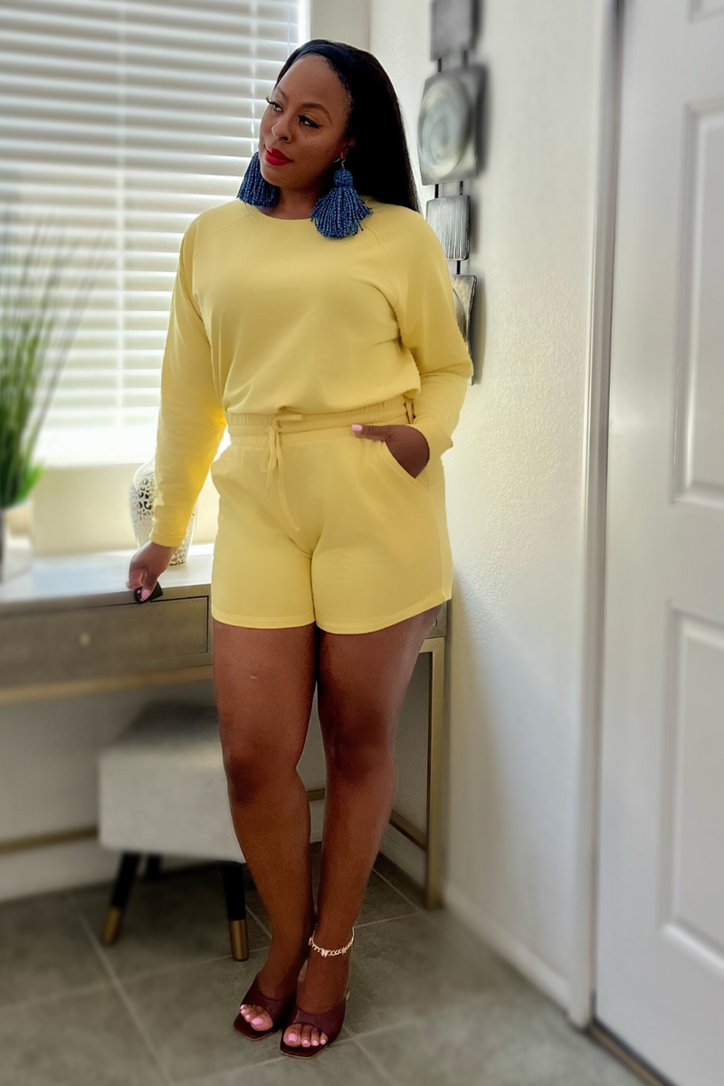 YELLOW | TERRY SHORT SET
