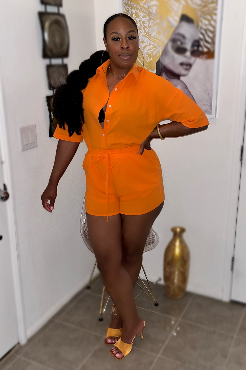 ORANGE | ZARI SHORTS SET