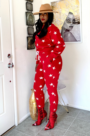 RED | SWEETHEART JOGGER SET